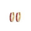 Orhangen Edblad | Sparkle Mini Hoops Red Gold