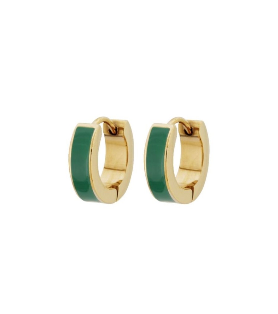 Orhangen Edblad | Fave Hoops Green Gold