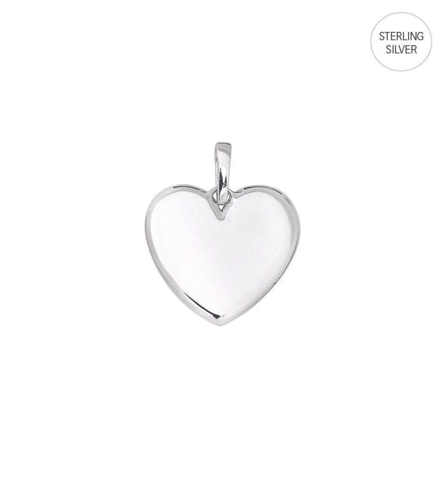 Charm Bar Edblad | Engravable Heart Pendant Silver