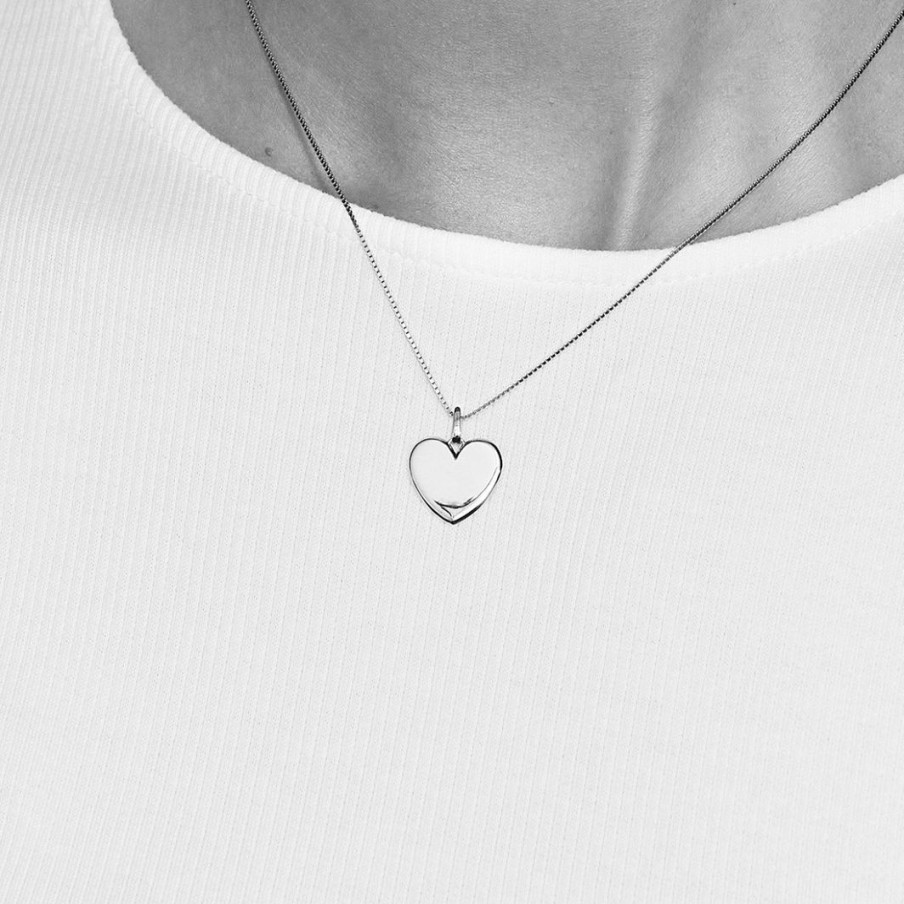 Charm Bar Edblad | Engravable Heart Pendant Silver