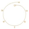 Fotlankar Edblad | Beachcomber Anklet Multi Gold