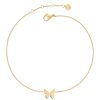 Fotlankar Edblad | Papillon Anklet Gold