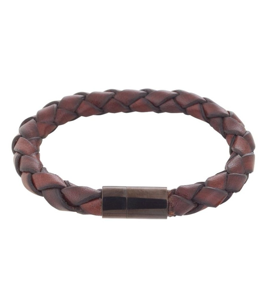 Herrsmycken Edblad | John Bracelet Leather Dark Brown