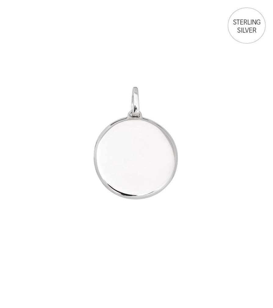 Charm Bar Edblad | Engravable Round Pendant Silver