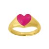 Ringar Edblad | Signet Ring Heart Fuchsia Gold