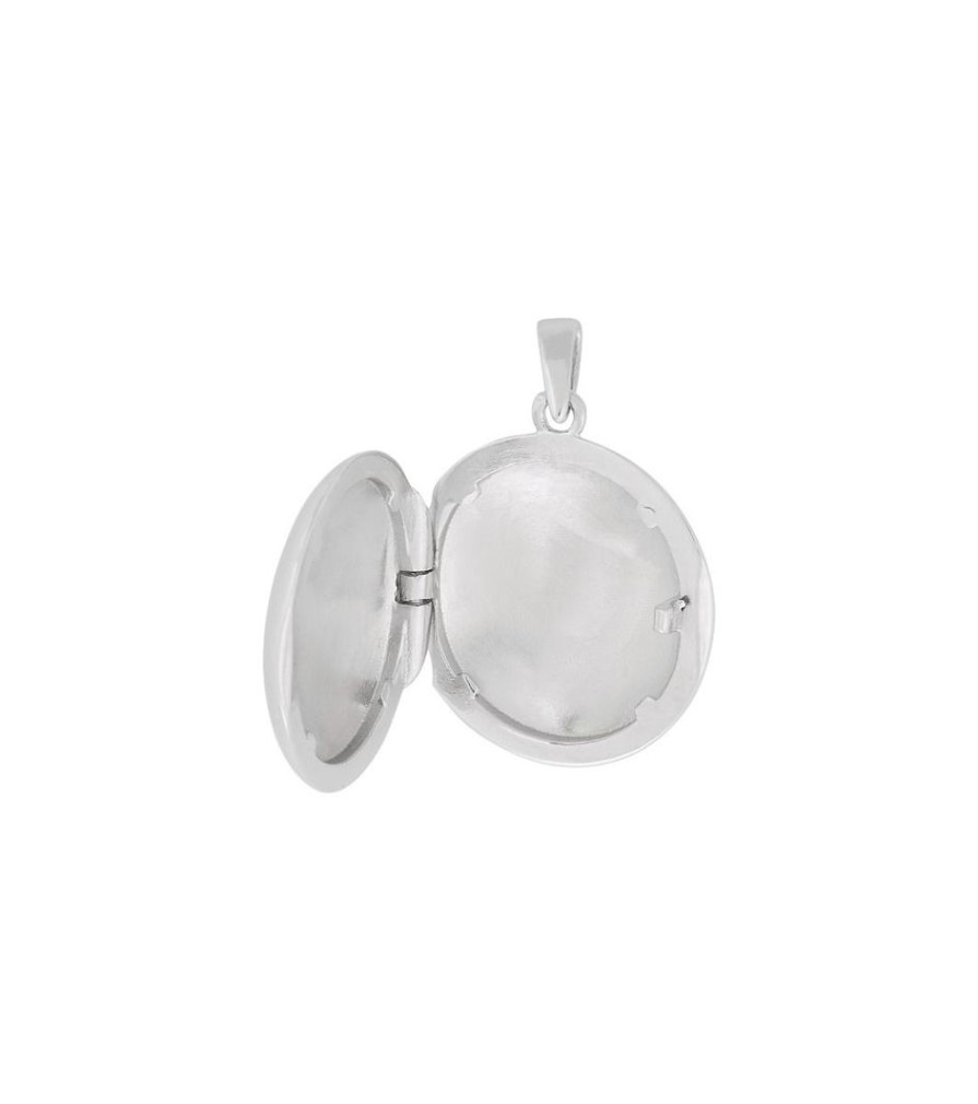 Charm Bar Edblad | Engravable Round Locket Silver