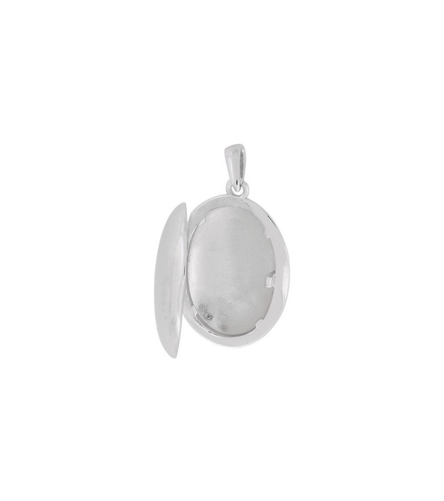 Charm Bar Edblad | Engravable Oval Locket Silver