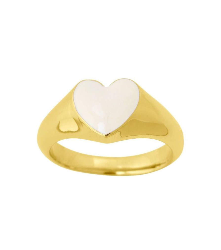 Ringar Edblad | Signet Ring Heart White Gold