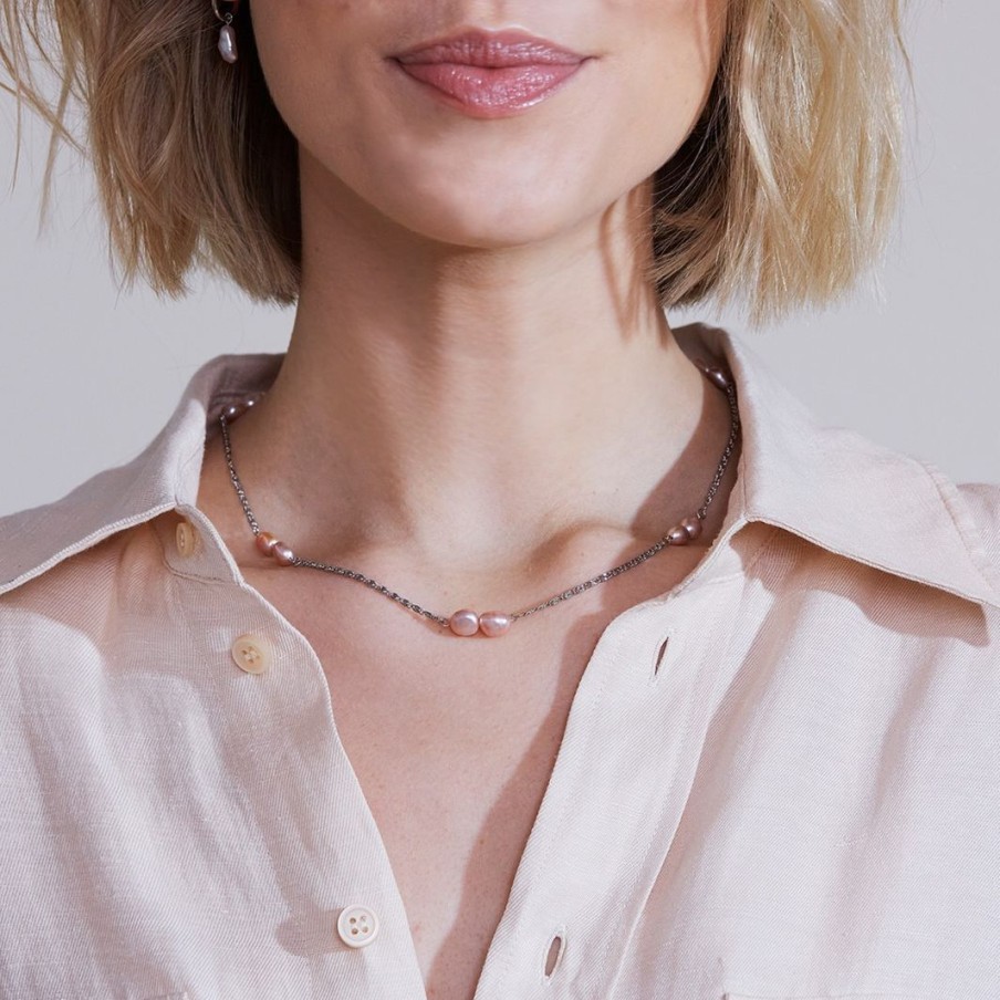 Halsband Edblad | Lucy Necklace Multi Pink Steel