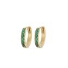 Orhangen Edblad | Sparkle Mini Hoops Green Gold