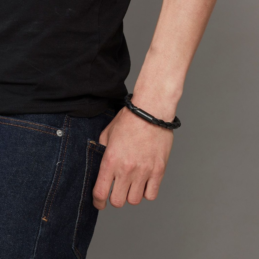 Herrsmycken Edblad | John Bracelet Leather Black