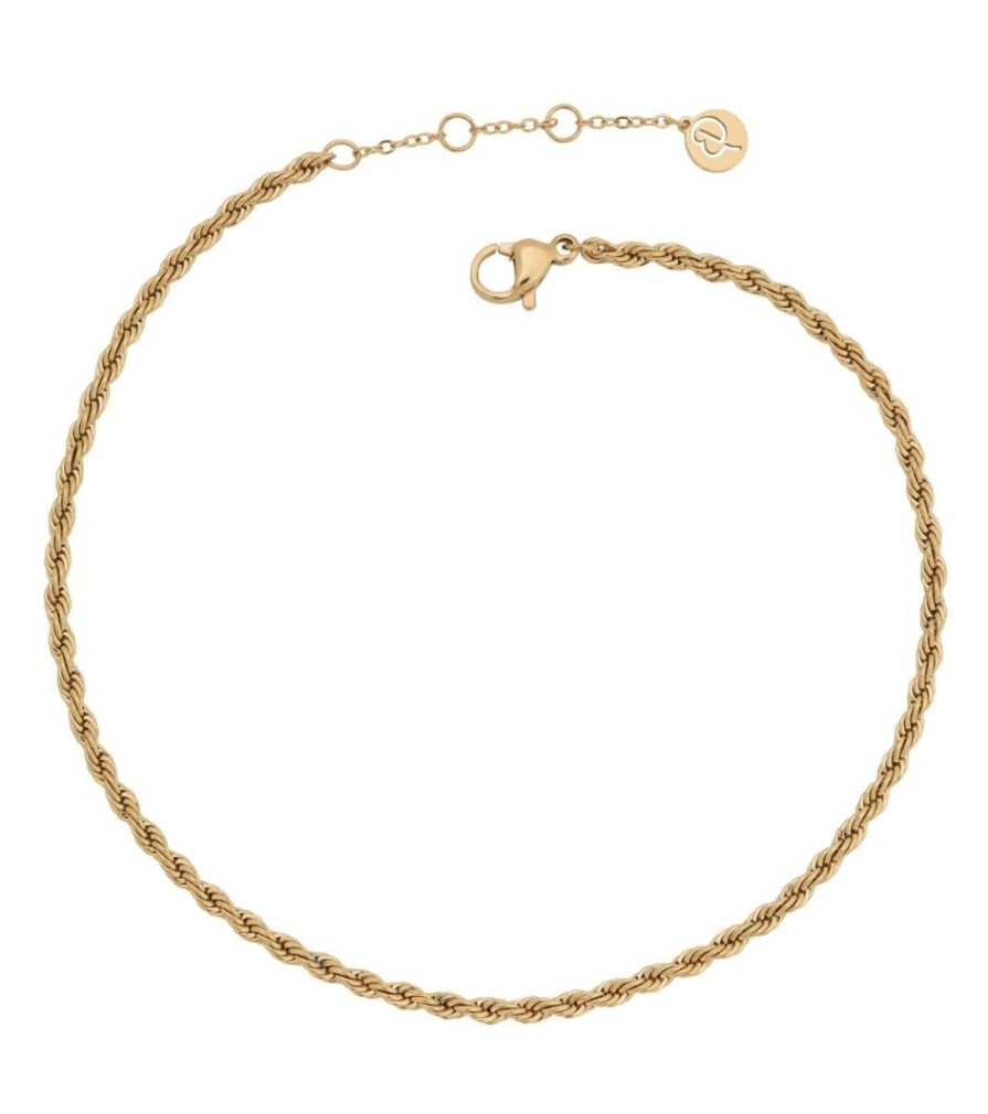 Fotlankar Edblad | Rope Anklet Gold